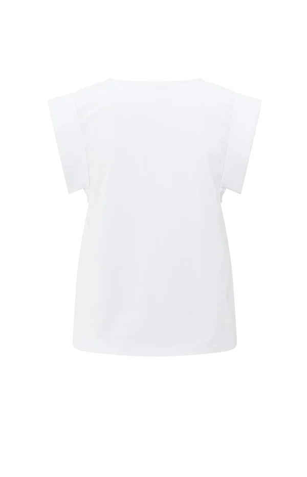 YAYA Jersey Top Fixed Turn Up Sleeves