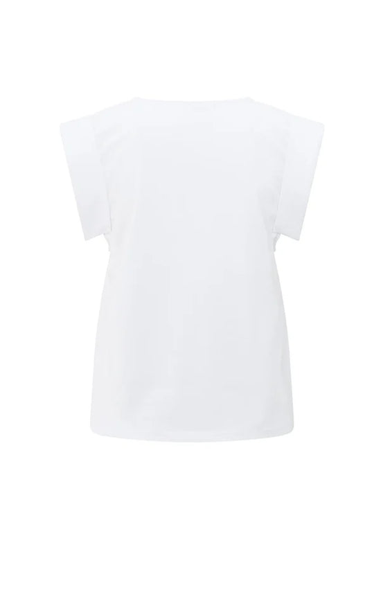 YAYA Jersey Top Fixed Turn Up Sleeves