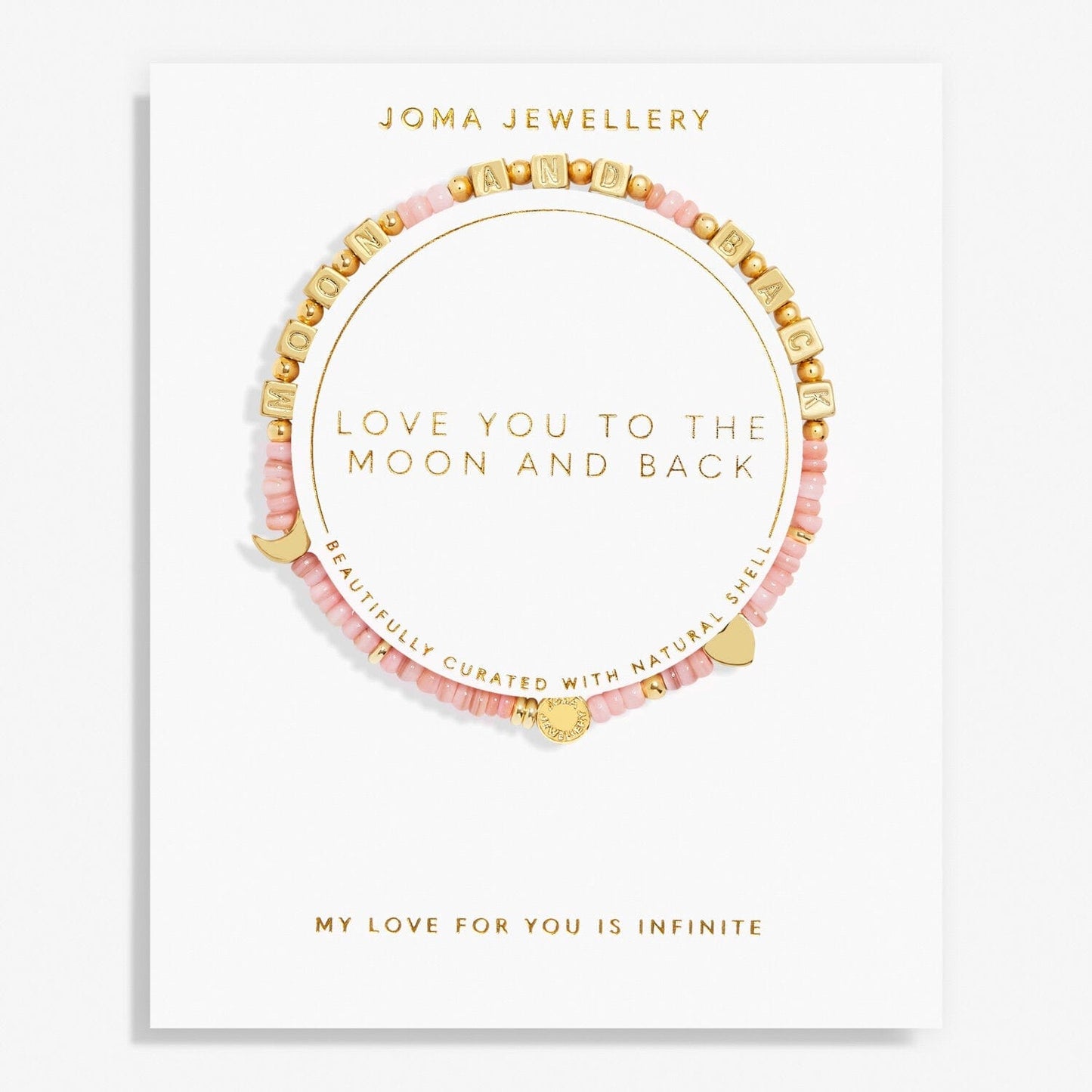 Joma Jewellery Jewellery Joma Jewellery Happy Little Moments 'Love You To The Moon And Back' Bracelet