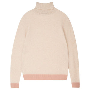 White cashmere clearance roll neck jumper