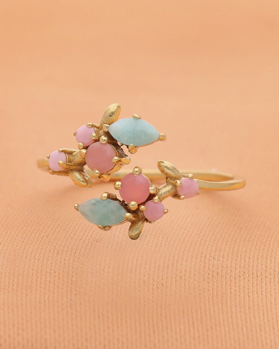 muja juma Orchid Ring Amazonite/Pink Opal - Precious Sparkle
