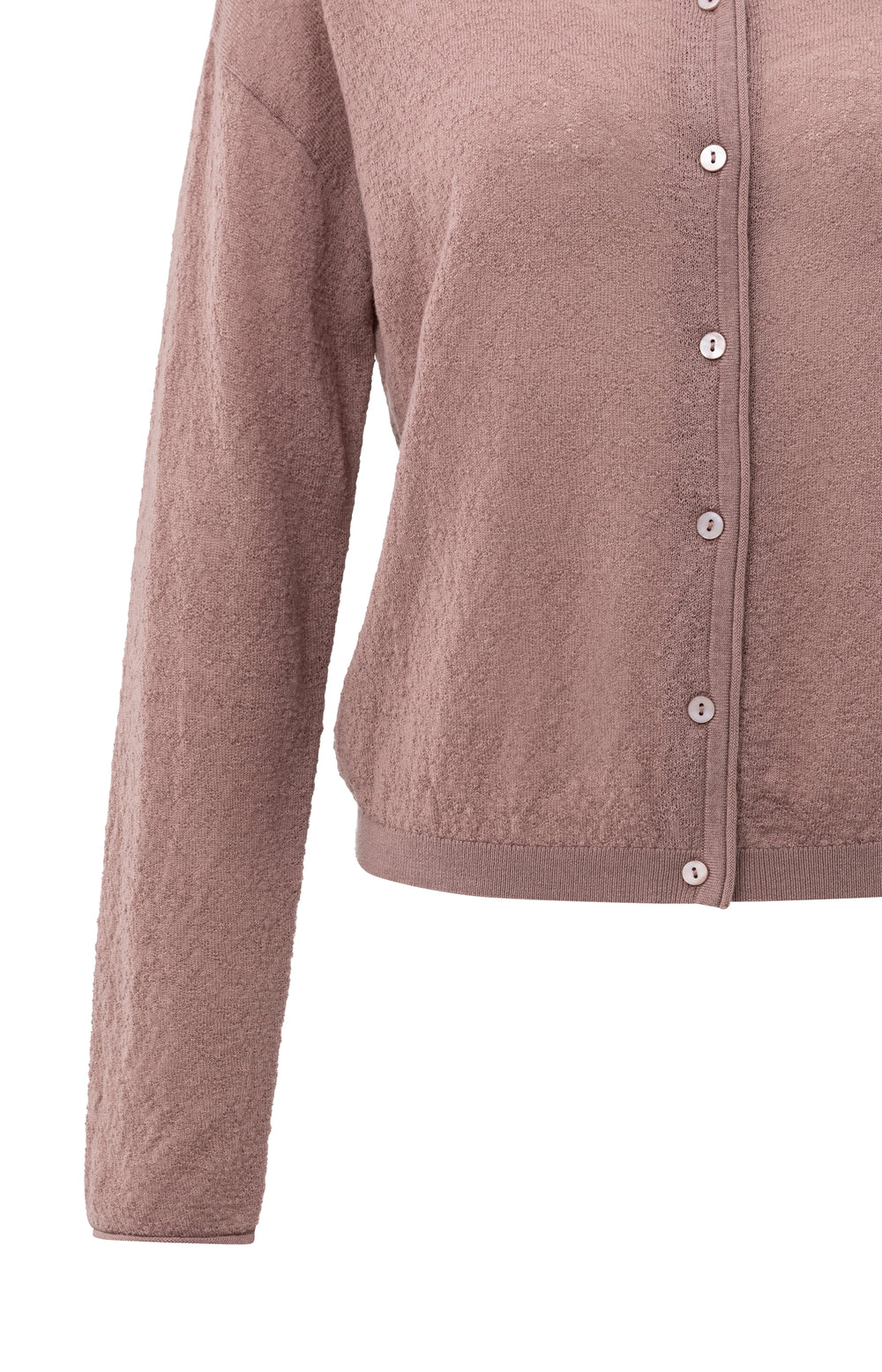 YAYA Cardigan with High Neckline Blush Pink