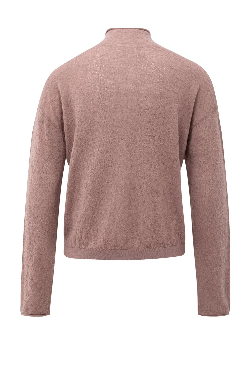 YAYA Cardigan with High Neckline Blush Pink
