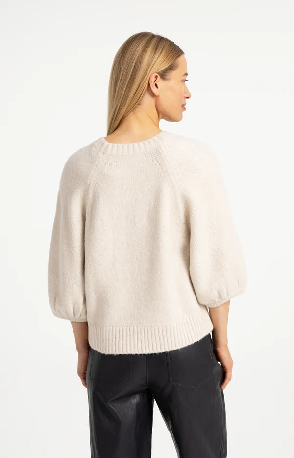Yaya Knitted Sweater with Balloon Sleeves