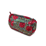 La P'tite Cachottiere Accessories Block Print Indian Large Toiletries Bag Red/Teal