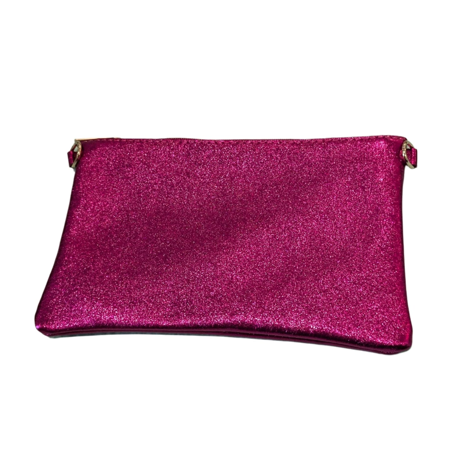 Les Cleias Accessories Hot Pink Les Cleias Leather Zip Clutch/Shoulder Bag