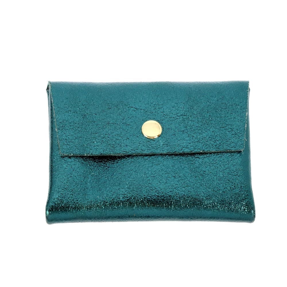 Les Cleias Accessories Kingfisher Les Cleias Metallic Leather Coin Purse