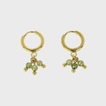 Les Cleias Jewellery Les Cleias Axelia Gold Earrings Green