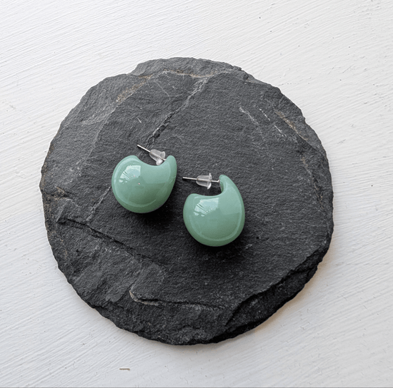 Les Cleias Jewellery Les Cleias Francoise Resin Earrings Pale Aqua