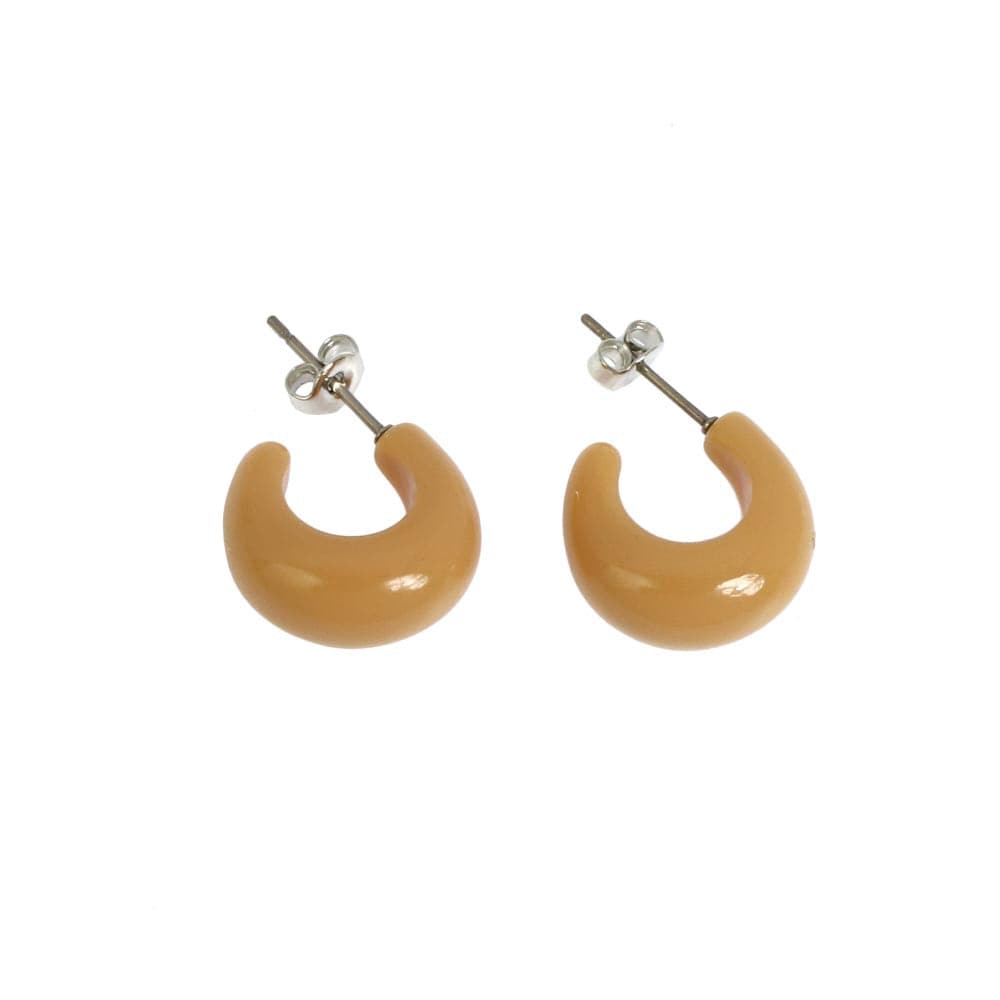 Les Cleias Jewellery Les Cleias Krug Latte Resin Earrings