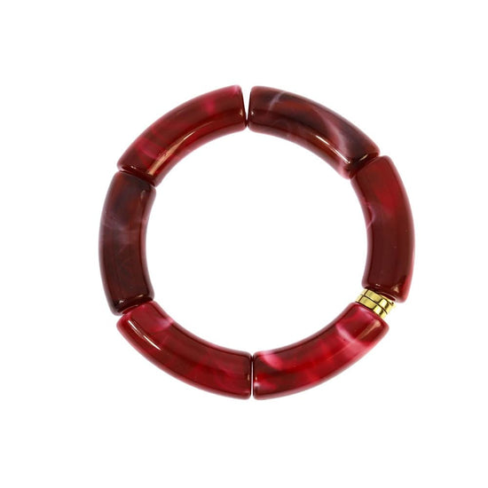 Les Cleias Jewellery Les Cleias Lithos Resin Bangle Bordeaux