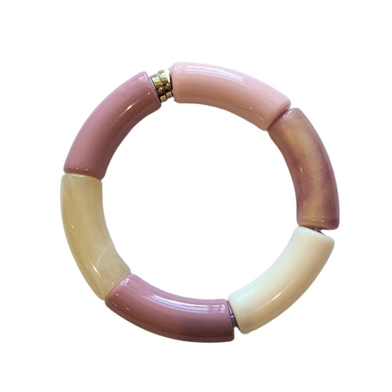 Les Cleias Jewellery Les Cleias Lithos Resin Bangle Pink Mauve