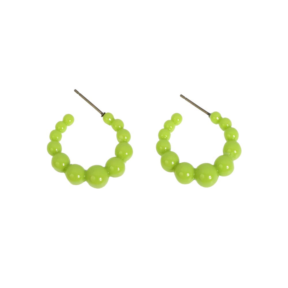 Les Cleias Jewellery Les Cleias Nayla Lime Green Resin Earrings