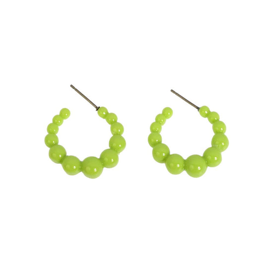 Les Cleias Jewellery Les Cleias Nayla Lime Green Resin Earrings
