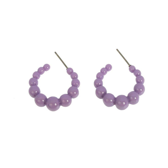 Les Cleias Jewellery Les Cleias Nayla Purple Resin Earrings