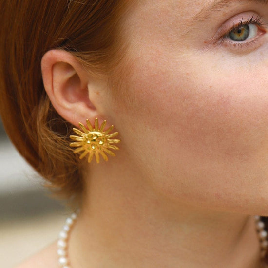 Les Cleias Jewellery Les Cleias Nelly Gold Sun Earrings