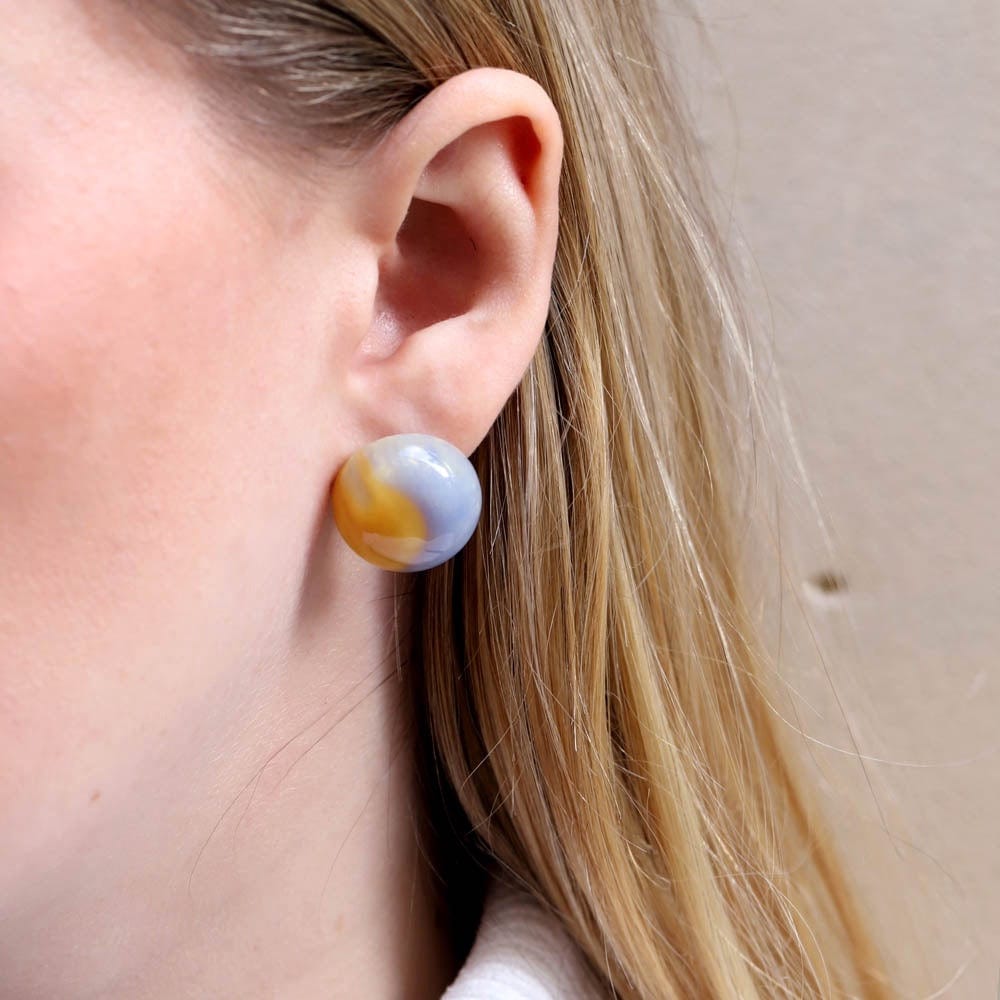 Les Cleias Jewellery Les Cleias Noah Resin Earrings Blue.Yellow