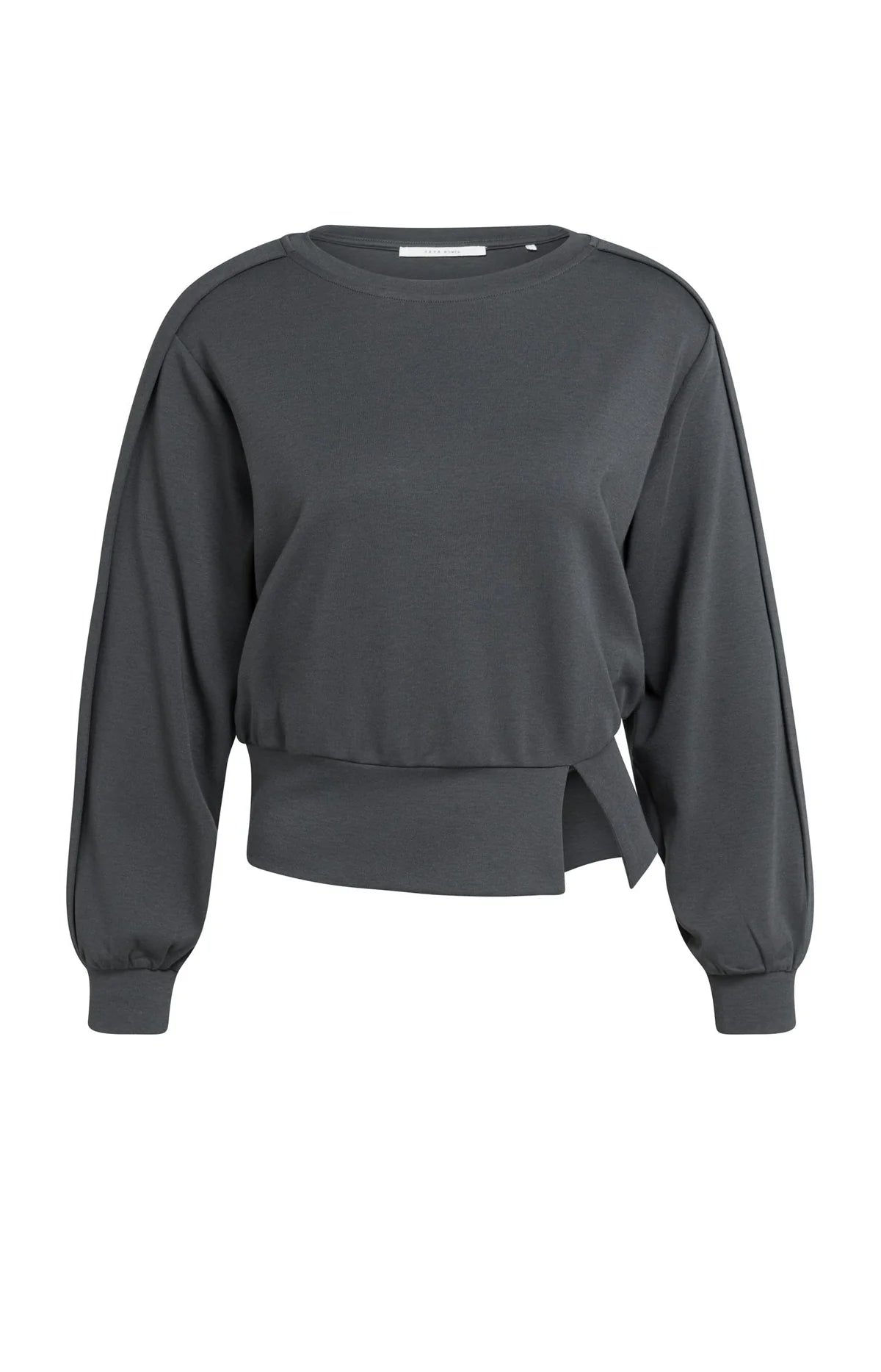 Yaya Lightweight Sweater Waistband & Folded Detail