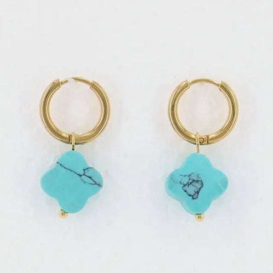 Lilas de Seine Jewellery Lilas de Seine Clover Mini Hoop Earrings