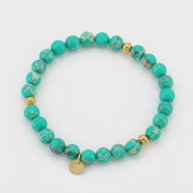 Lilas de Seine Jewellery Lilas de Seine Elastic Bracelet Elastic Bracelet with Marble Beads