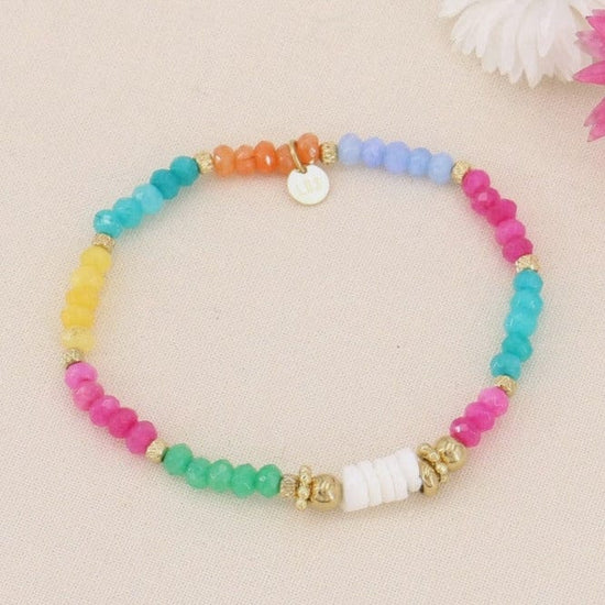 Lilas de Seine Jewellery Lilas de Seine Multi Bead Elastic Bracelet