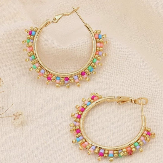 Lilas de Seine Jewellery Lilas de Seine Multi Colour Hoop Earrings