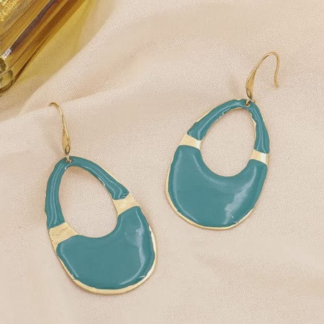 Lilas de Seine Jewellery Turquoise Lilas de Seine Enamel Drop Earrings