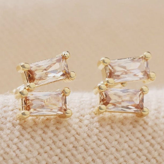 Lisa Angel Jewellery Lisa Angel Champagne Stone Stud Earrings