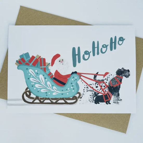 Lomond Paper Co Gifts Lomond Paper Co Sleigh Dogs "Ho Ho Ho" Christmas Card