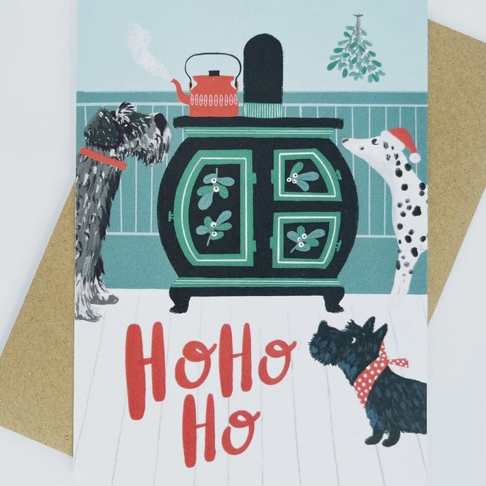 Lomond Paper Co Gifts Lomond Paper Co Stove Dogs "Ho Ho Ho" Christmas Card