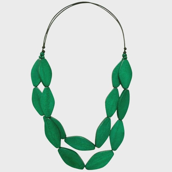 Lotusfeet Jewellery Lotusfeet Leaf Cut Green Necklace