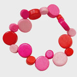 Lotusfeet Jewellery Lotusfeet Wooden Cascade Bracelet Multi Pink