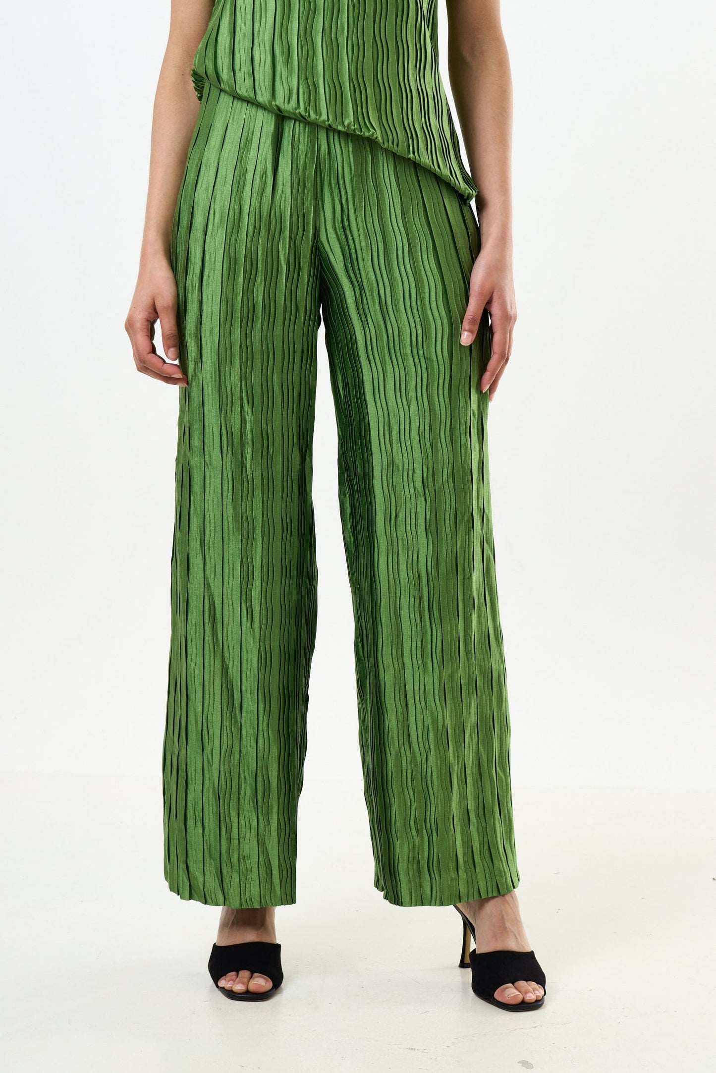 Louche Fashion Louche London Clothide Pleat Surprise Trousers Fern