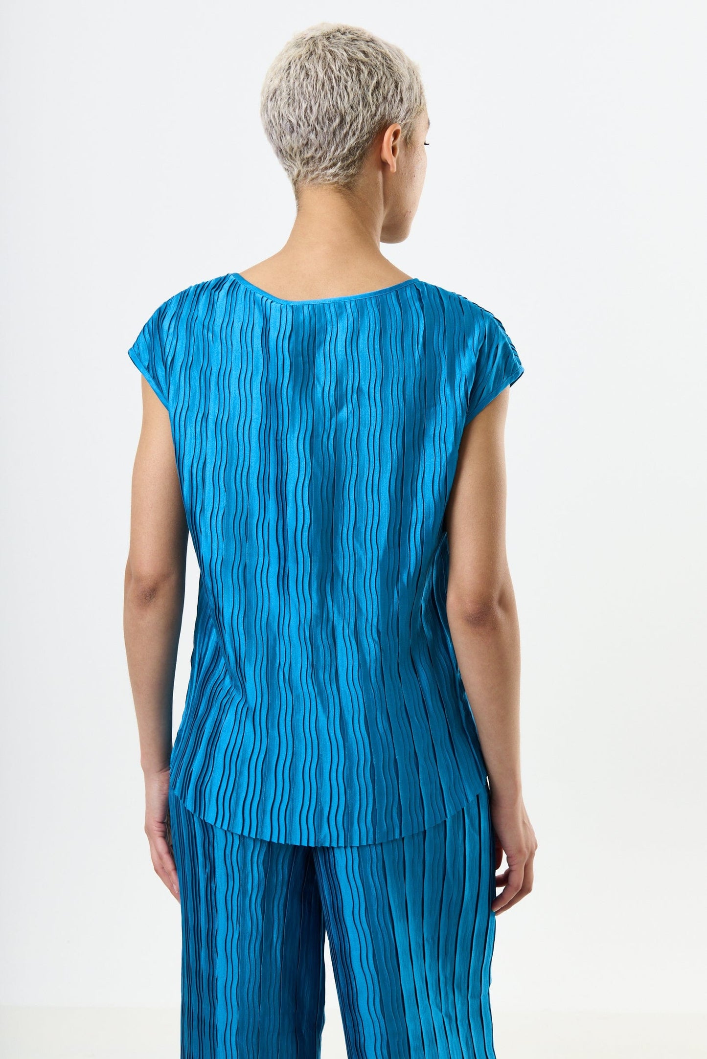 Louche Fashion Louche London Korine Pleat Surprise Top Petrol