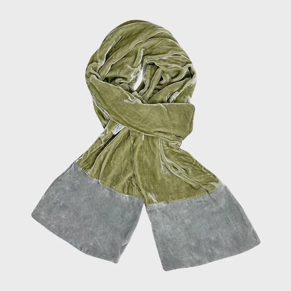 Lua Accessories Dulcet Green Lua Velvet Two Tone Scarf (many colours)