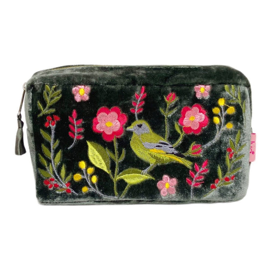 Lua Accessories Lua Greenfinch & Flower Cosmetic Purse