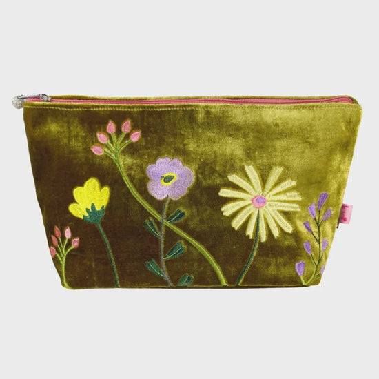 Lua Accessories Lua Wildflowers Cosmetic Purse Gold