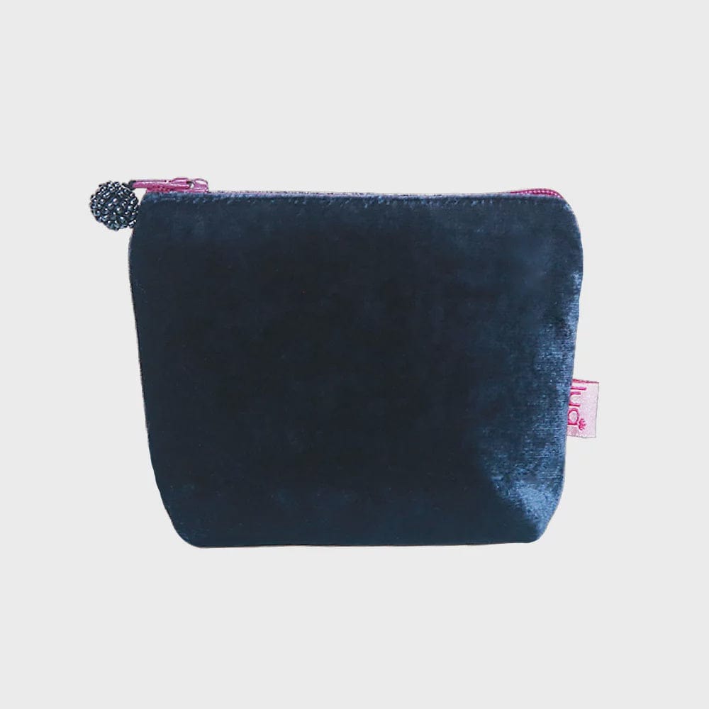 Lua Accessories Navy Lua Velvet Mini Purse/Pouch (many colours)