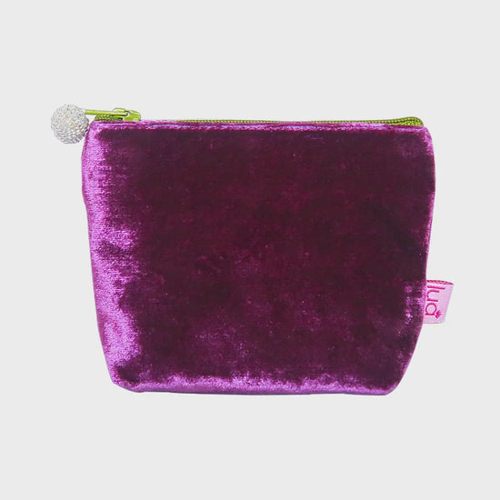 Lua Accessories Plum Lua Velvet Mini Purse/Pouch (many colours)