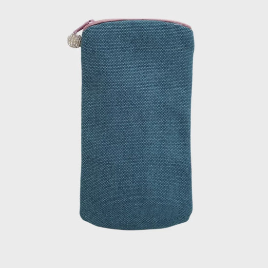 Lua Accessories Teal Lua Plain Glasses Case/Purse Cotton