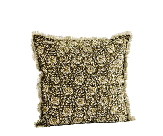 Madam Stoltz Homewares Madam Stoltz Cushion Cover Moss Celery Green