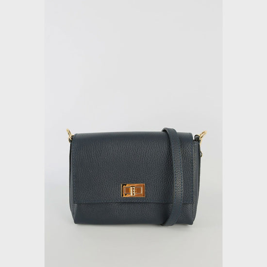 Maison Fanli Accessories Maison Fanli Berenice Leather Handbag Navy