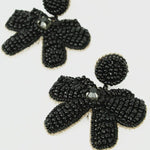 My Doris Jewellery My Doris Beaded Black Bow Earrings