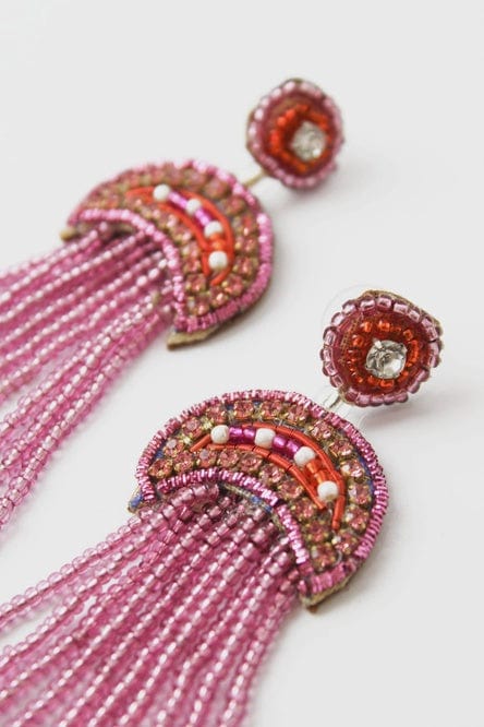 My Doris Jewellery My Doris Beaded Pink Jellyfish Drop Earrings