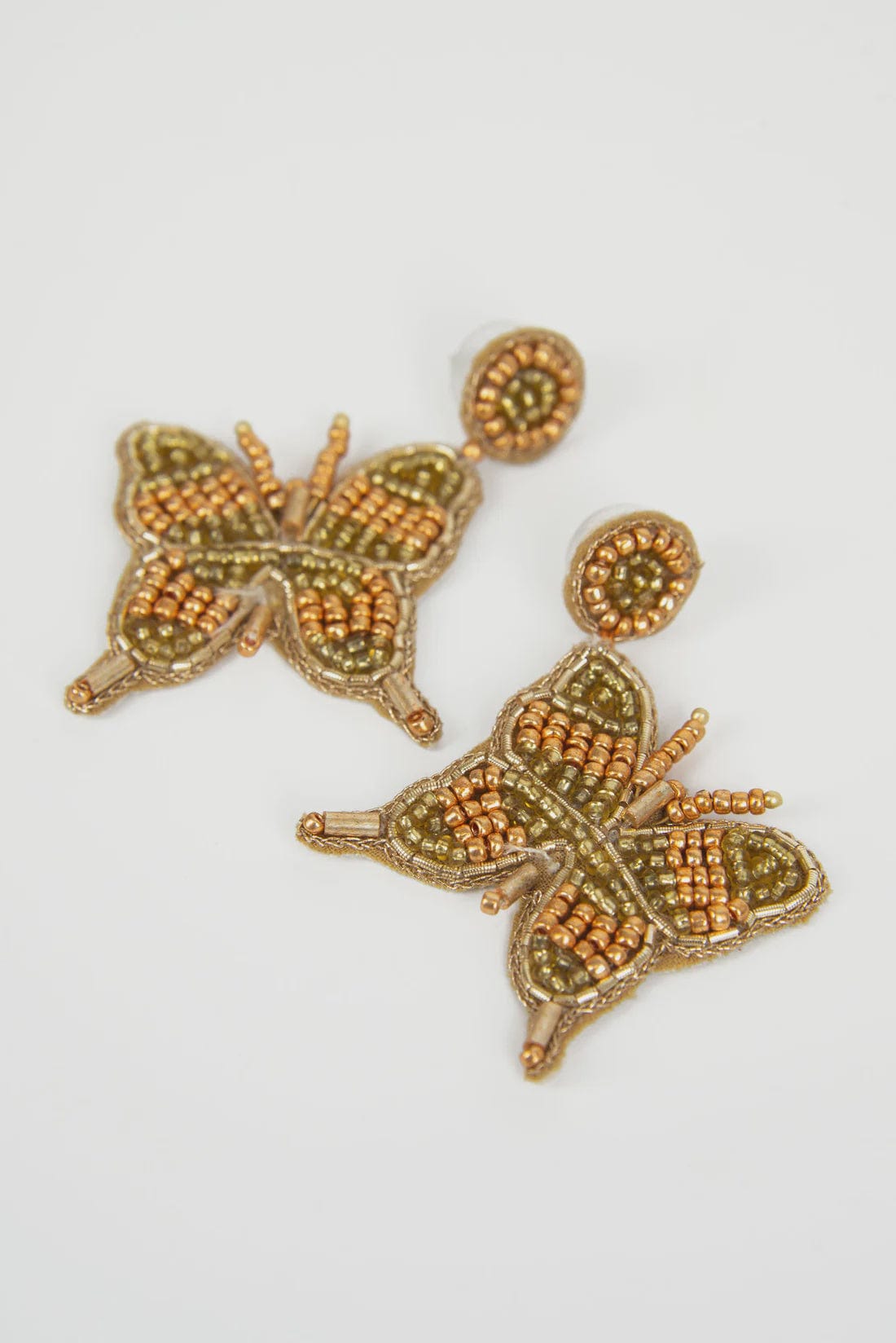 My Doris Jewellery My Doris Gold Beaded Butterfly Earrings