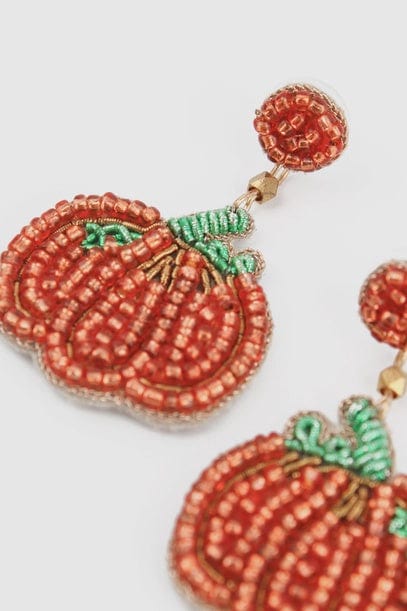 My Doris Jewellery My Doris Orange Beaded Pumpkin Earrings