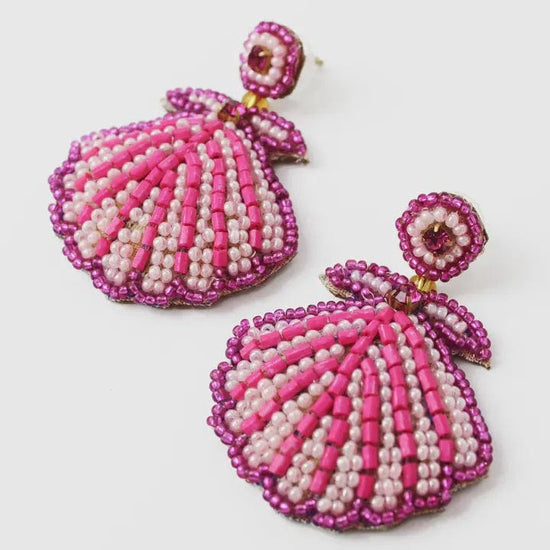 My Doris Jewellery My Doris Pink Shell Drop Earrings