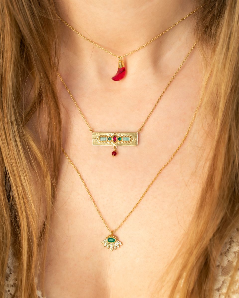 muja juma Adira Flat Bar Necklace - Precious Sparkle