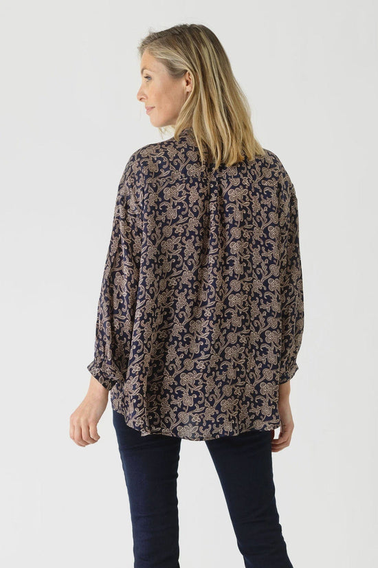 One Hundred Stars Fashion One Hundred Stars Floral Paisley Blue Darcy Shirt