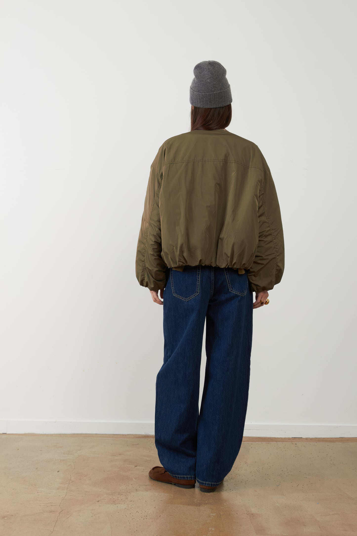 Orfeo Janice Jacket with Faux Fur Collar Khaki